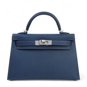 Mini Kelly II Bleu De Prusse Epsom