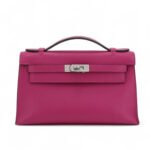 Kelly Pochette Rose Purple Swift