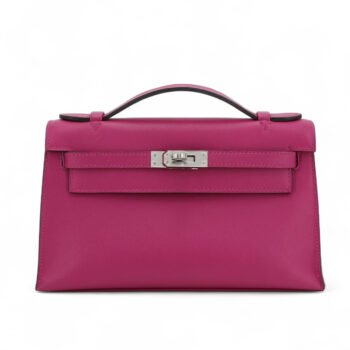 Kelly Pochette Rose Purple Swift