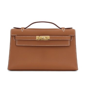 Kelly Pochette Gold Swift