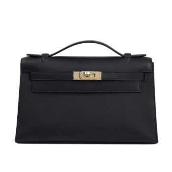 Kelly Pochette Noir Swift