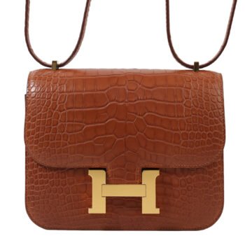 Constance Mini 19 Gold Matte Alligator