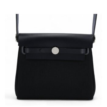 Herbag Zip Mini 20 Bleu Indigo Noir Canvas Vache Hunter