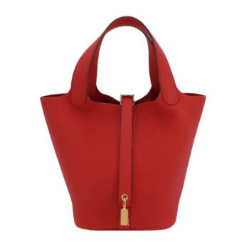 Picotin Lock PM Vermillon Clemence