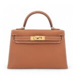 Mini Kelly II Gold Epsom
