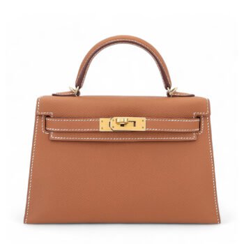 Mini Kelly II Gold Epsom