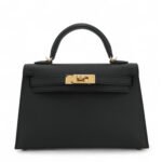 Mini Kelly II Noir Epsom