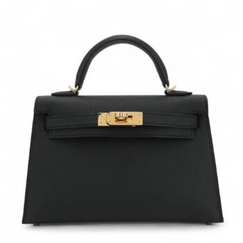 Mini Kelly II Noir Epsom